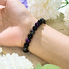 Evolvegem "Velvet Eclipse" Purple Tiger Eye Obsidian Hematite Bracelet