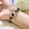 Evolvegem "Onyx Oasis" Clear Crystal Labradorite Obsidian Smoky Quartz Bracelet
