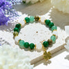 Evolvegem "Meadow Charm" Green Aventurine Clover Lucky Bracelet