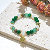Evolvegem "Meadow Charm" Green Aventurine Clover Lucky Bracelet
