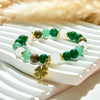 Evolvegem "Meadow Charm" Green Aventurine Clover Lucky Bracelet
