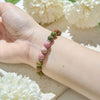 Evolvegem "Meadow Blossom" Natural Rhodonite Unakite Bracelet