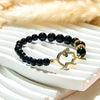 Evolvegem "Onyx Bless" Natural Obsidian Hamsa Bracelet