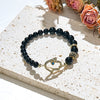 Evolvegem "Onyx Bless" Natural Obsidian Hamsa Bracelet