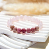 Evolvegem "Amor Lattice" Rose Quartz Rhodonite Bracelet