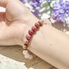 Evolvegem "Amor Lattice" Rose Quartz Rhodonite Bracelet