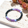 Evolvegem "Midnight Lavender Sonata" Amethyst Hematite Obsidian Bracelet