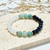 Evolvegem "TerraSync Core" Clear Crystal Amazonite Obsidian Bracelet