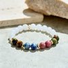 Evolvegem "Ivory Sprinkle" Natural Clear Crystal Gemstones Bracelet