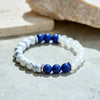 Evolvegem "Zenith Breeze" Clear Crystal White Turquoise Lapis Lazuli Bracelet