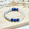 Evolvegem "Zenith Breeze" Clear Crystal White Turquoise Lapis Lazuli Bracelet