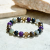 Evolvegem "Gaea's Chromatic Vein" Natural Amethyst Black Onyx Gems Bracelet