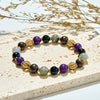 Evolvegem "Gaea's Chromatic Vein" Natural Amethyst Black Onyx Gems Bracelet