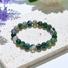 Evolvegem "Moss Lattice" Natural Moss Agate Bracelet