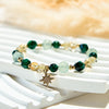 Evolvegem "Stellar Sprout" Citrine Prehnite Green Tiger Eye Bracelet