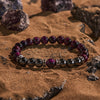 Evolvegem "Iron Blush" Pink Tiger Eye Hematite Bracelet