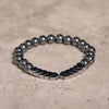 Evolvegem "Iron Nebula" Hematite Silver-Tone Arrow Bracelet