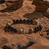 Evolvegem "Solaris Drift" Obsidian Clear Crystal Picture Jasper Bracelet