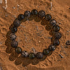 Evolvegem "Ashen Phantom" Snowflake Obsidian Lava Stone Bracelet