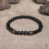 Evolvegem "Rockwell Onyx" Glossy & Matting Black Onyx Bracelet