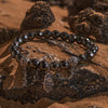 Evolvegem "HamsaIron Veil" Facted Hematite Hamsa Charm Bracelet
