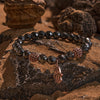 Evolvegem "HamsaIron Veil" Facted Hematite Hamsa Charm Bracelet
