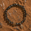 Evolvegem "HamsaIron Veil" Facted Hematite Hamsa Charm Bracelet