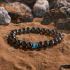 Evolvegem "Mystic Gaze" Blue Cat's Eye Stone Hematite Bracelet
