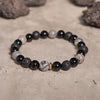 Evolvegem "Nightfall Ember" Grey Jasper Obsidian Lava Stone Bracelet