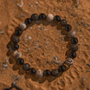Evolvegem "Nightfall Ember" Grey Jasper Obsidian Lava Stone Bracelet