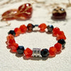 Evolvegem "Crimson Flux Aurora" Black Onyx Carnelian Bracelet