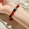 Evolvegem "Crimson Flux Aurora" Black Onyx Carnelian Bracelet