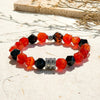 Evolvegem "Crimson Flux Aurora" Black Onyx Carnelian Bracelet