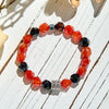 Evolvegem "Crimson Flux Aurora" Black Onyx Carnelian Bracelet