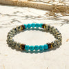 Evolvegem "Stellar Drizzle" Dalmatian Jasper Turquoise Bracelet
