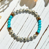 Evolvegem "Stellar Drizzle" Dalmatian Jasper Turquoise Bracelet
