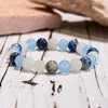 Evolvegem "Cerulean Unity" Aquamarine Sodalite White Jade Bracelet