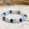 Evolvegem "Cerulean Unity" Aquamarine Sodalite White Jade Bracelet