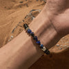 Evolvegem "Azure Abyss" Faceted Blue Tiger Eye Obsidian Bracelet