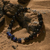 Evolvegem "Azure Abyss" Faceted Blue Tiger Eye Obsidian Bracelet