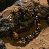 Evolvegem "Amber Gleam" Obsidian Tiger Eye Hematite Bracelet