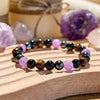 Evolvegem "Spiritual Balance" Amethyst Obsidian Tiger Eye Hematite Beaded Bracelet