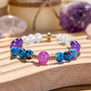 Evolvegem "Mystic Azure" Amethyst Clear Crystal Blue Beaded Bracelet