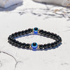 Evolvegem "Protective Aura" Natural Black Onyx Evil Eye Beaded Bracelet