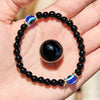 Evolvegem "Protective Aura" Natural Black Onyx Evil Eye Beaded Bracelet