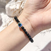 Evolvegem "Protective Aura" Natural Black Onyx Evil Eye Beaded Bracelet