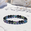 Evolvegem "Grounding Power" Electroplated Hematite with Black Onyx Bracelet