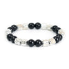 Evolvegem "Grounding Power" Electroplated Hematite with Black Onyx Bracelet