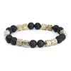 Evolvegem "Grounding Power" Electroplated Hematite with Black Onyx Bracelet