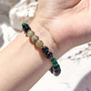 Evolvegem Black Onyx Hematite Labradorite Malachite Beaded Bracelet